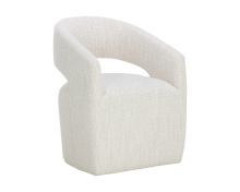 Sunpan 111121 - Lloret Wheeled Dining Armchair - Merino Pearl